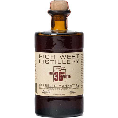 High West 36th Vote Barreled Manhattan