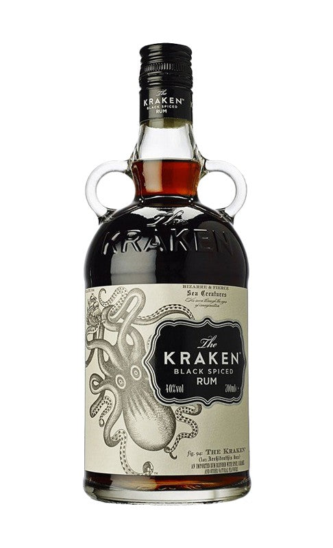 The Kraken Black Spiced rum 94 proof White Label