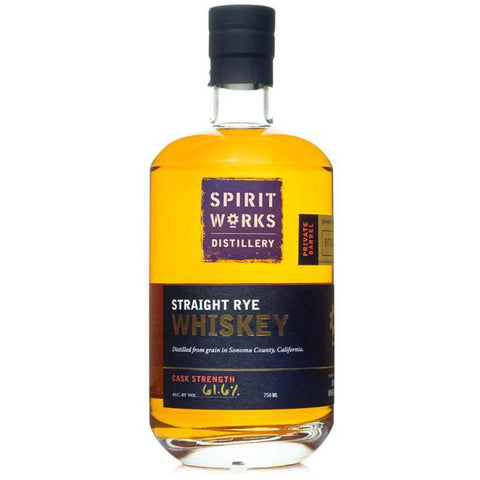 Spirit Works Distillery Straight Rye Whiskey Cask Strength Private Barrel ( Batch # 16-0016-19)