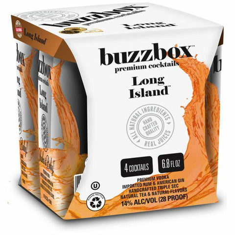 Buzzbox Premium Cocktails Long Island (4 Pack)