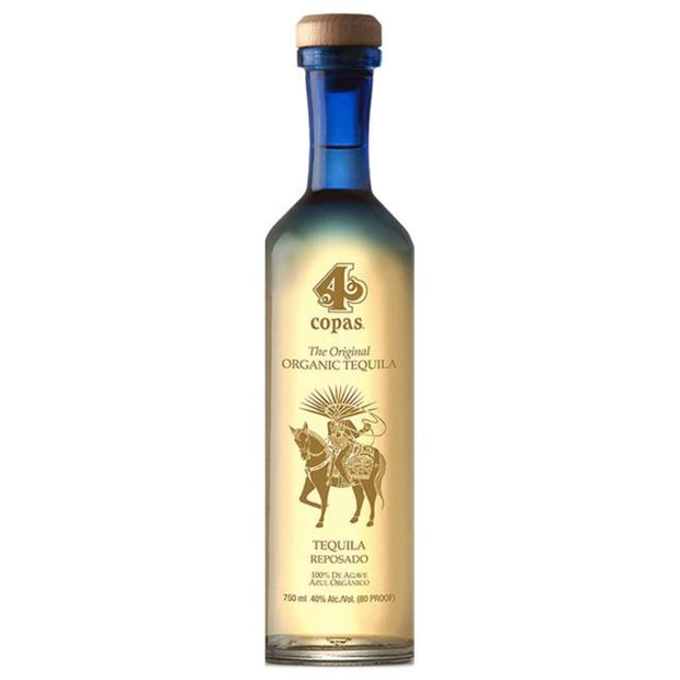 4 Copas The Original Organic Tequila Reposado Azul Organico  80 Proof