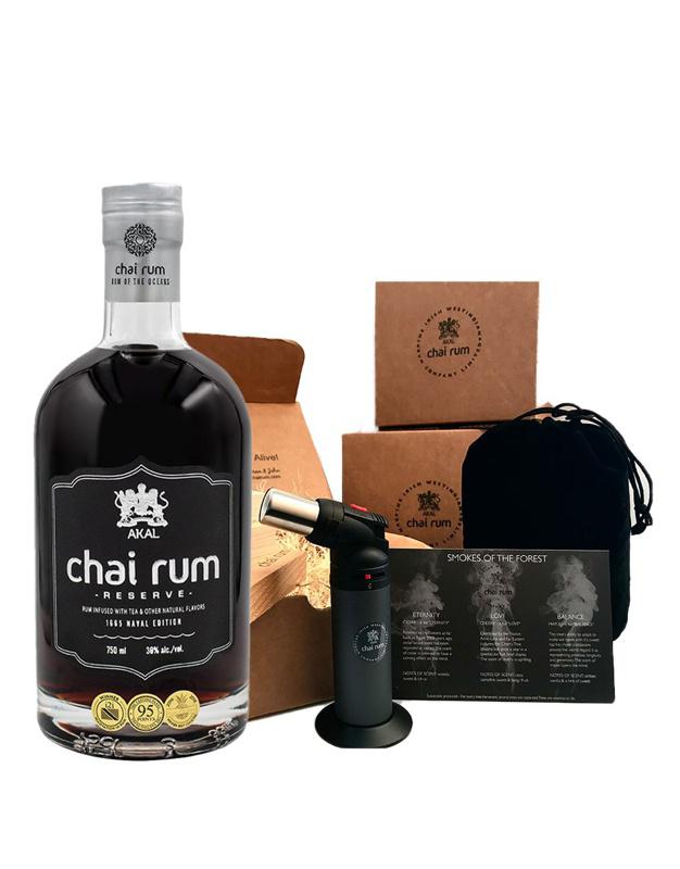Chai Rum Gift Box Smoking Torch