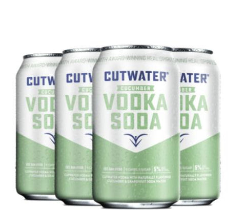 Cutwater Cucumber vodka soda 4 pack cans