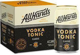 All Hands Classic Vodka Tonic (4 Pack) 355 ML