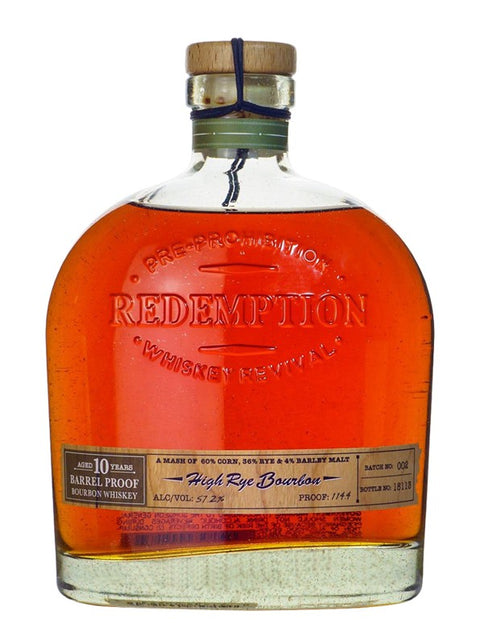 Redemption Bourbon 10 Year High Rye