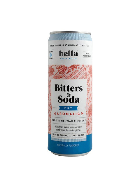 Hella cocktail Bitters and Soda Dry Can