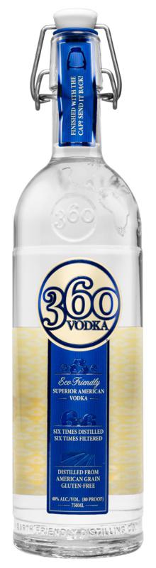 360 Vodka Eco Friendly Superior Vodka Six Time Distilled From American Grain