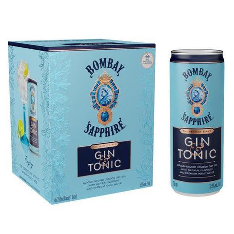 Bombay Sapphire Gin & Tonic (4 Pack can)