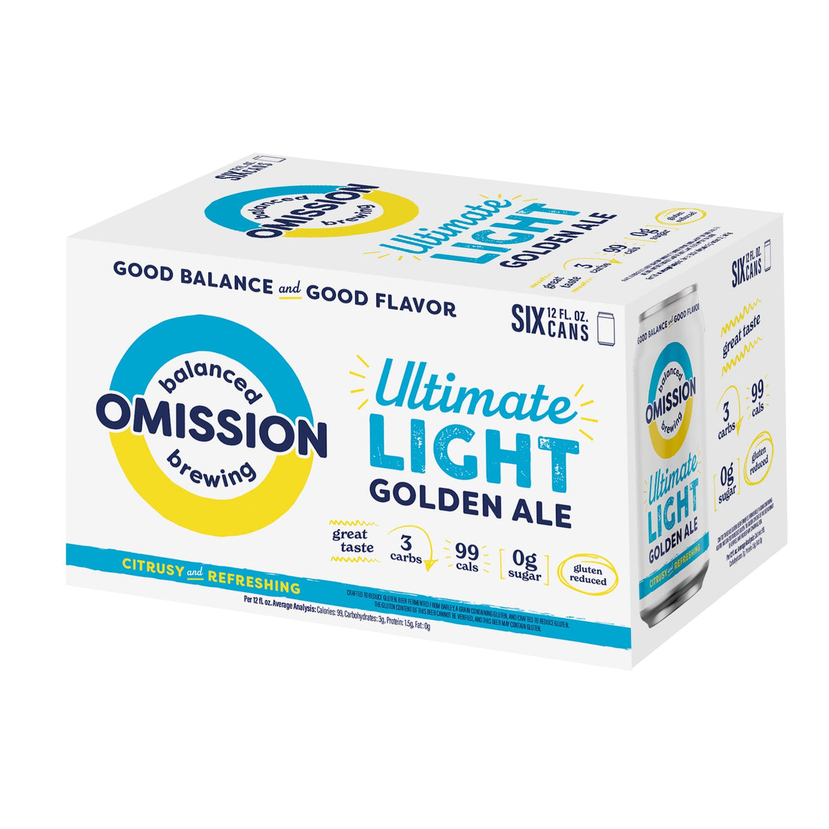 Omission Ultimate Golden Ale 6 cans 12 FL OZ