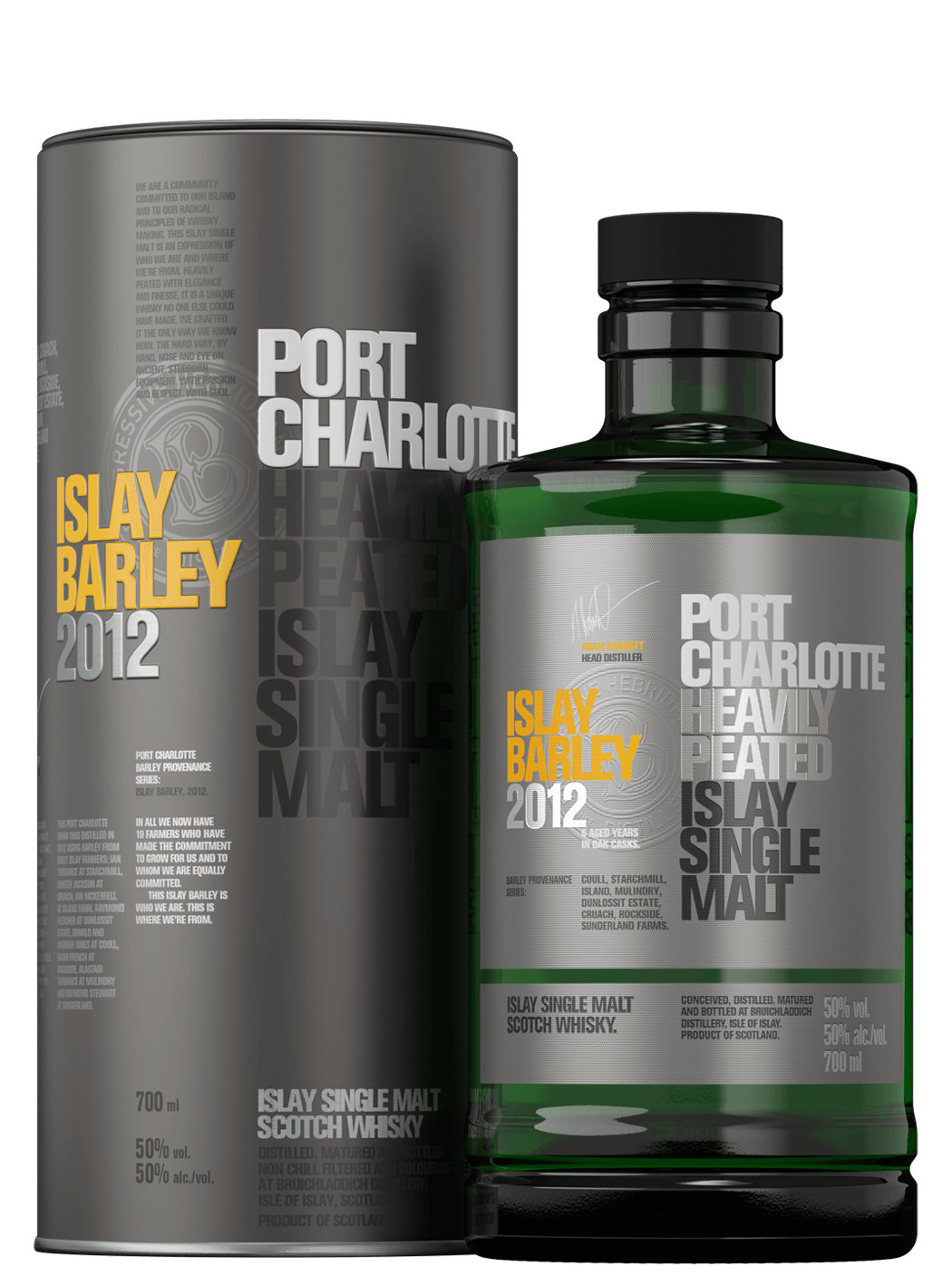 Bruichladdich Port Charlotte Heavy Peated Islay Barley 2011 Single Malt Scotch 750 ml