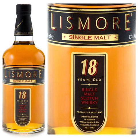 Lismore 18 Year Single Malt Scotch