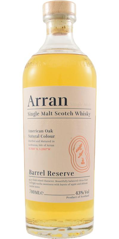 Arran Single Malt Scotch Whiskey American Oak Natural Colour  Barrel  Reserve