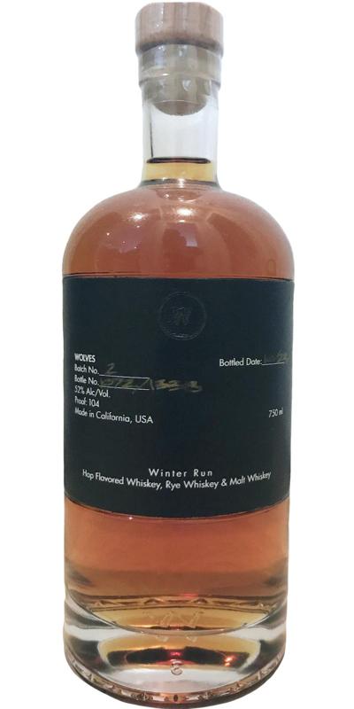 Wolves Winter Run Rye Whiskey Batch 1 (WITH BAG)(white/green label)