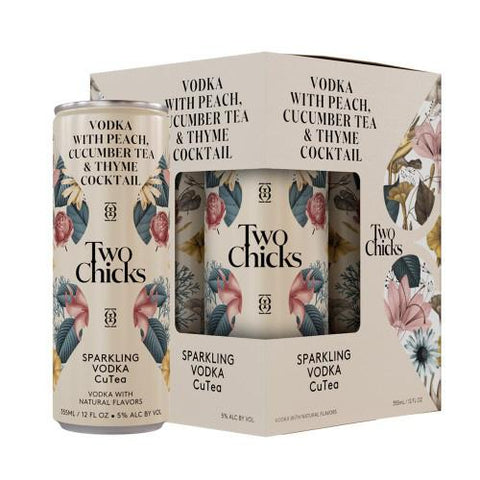 Vodka With Peach, Cucumber Tea, & Thyme Cocktail Sparking Vodka Cu Tea (4 Pack)