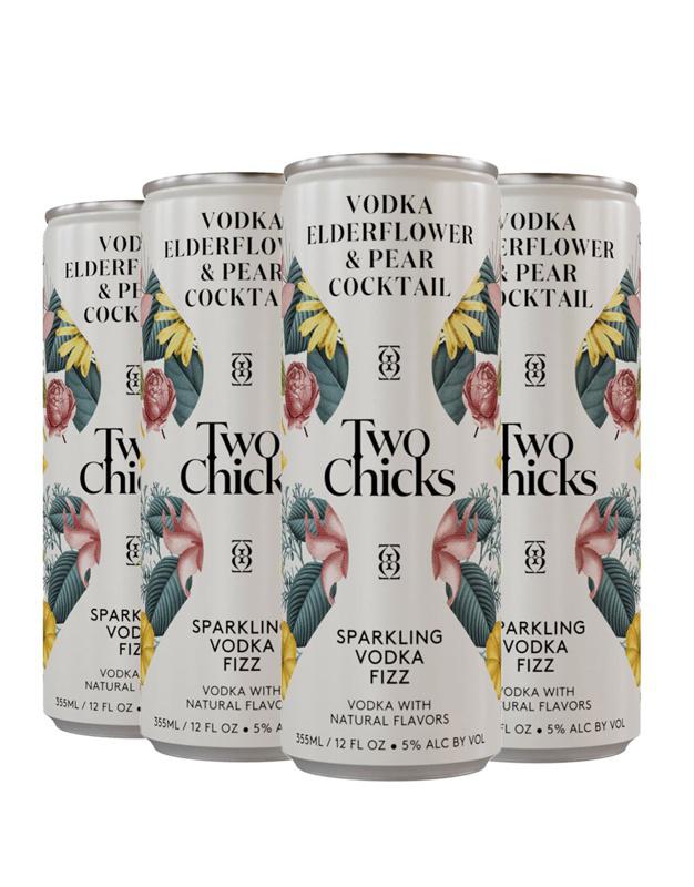Vodka ElderFlower & Pear Cocktail Sparkling Vodka Fizz (4 pack) Canned Cocktails