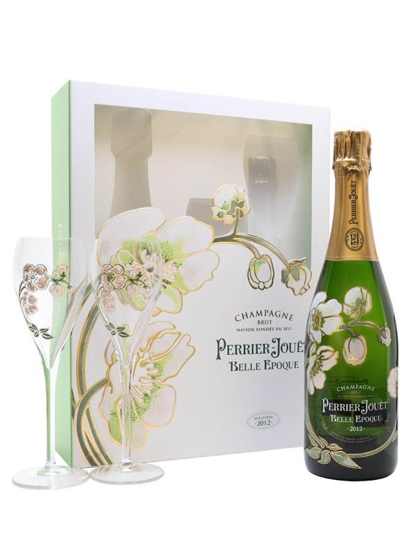 Perrier Jouet Belle Epoque Brut 2012 with 2 Flute gift pack