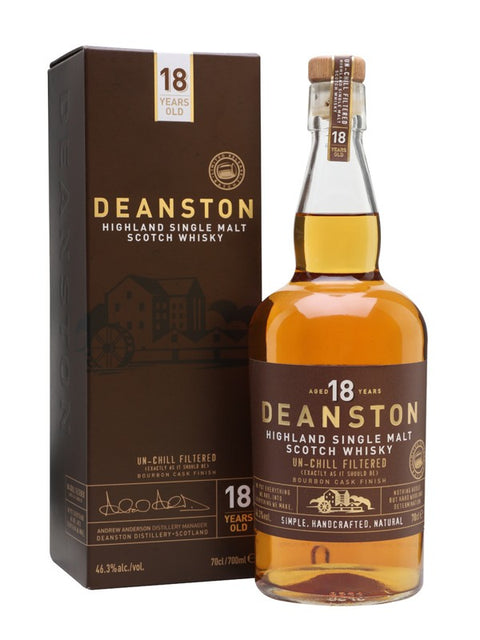 Deanston Un Chill filtered cask finish 18 years