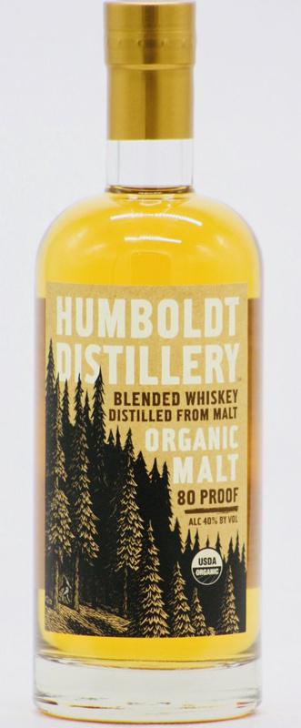 Humboldt Distillery Blended Whiskey Distilled From Malt Organic  Malt 80 Proof