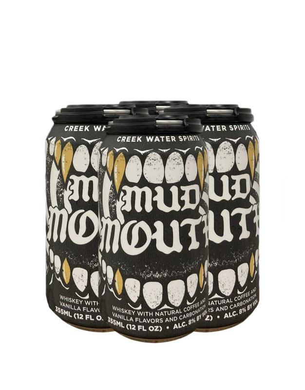 Creek Water Mud Mouth Natural Coffee ,Vanilla Carbonation Flavor (4 Pack) 12oz