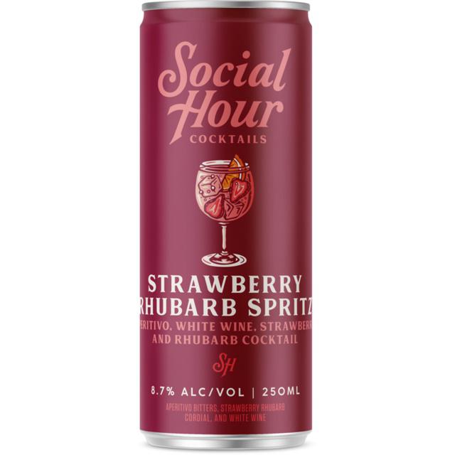 Social Hour Strawberry Rhubarb Spritz