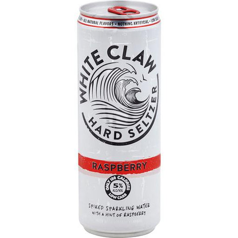 White Claw Hard Seltzer Raspberry  (6 Pack) 12 oz
