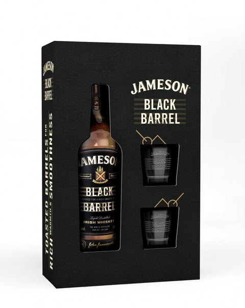 Jameson Black Barrel with two glass SET
