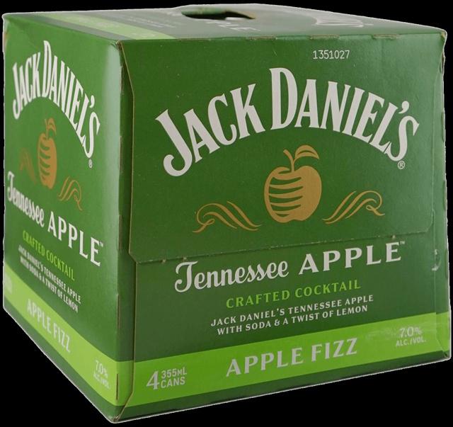 Jack Daniels Tennessee Apple Crafted Cocktail Apple Fizz (4 pack)