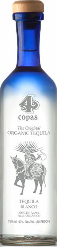 4 Copas The Original Organic Tequila BLANCO  80 Proof