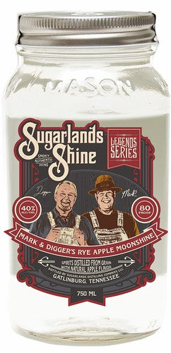Sugarlands shine Rye Apple Mark & Digger's moonshine