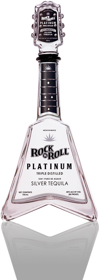Rock N Roll Platinum Tequila Guitar 750 ml