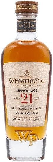 WhistlePig The Beholden Aged 21 Years Single Malt Whiskey 750 ml
